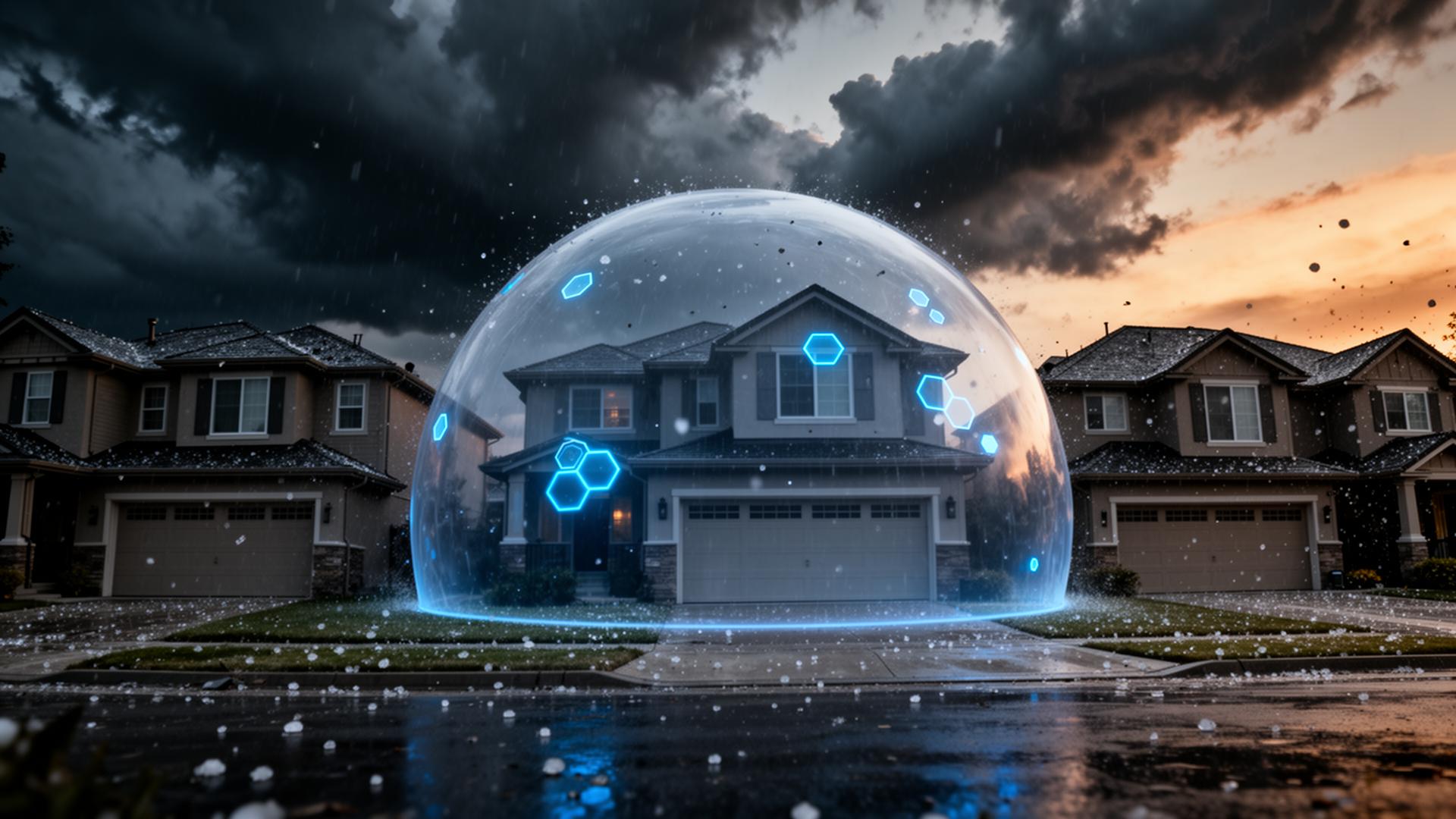 Dramatic hailstorm over Texas homes